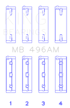 Load image into Gallery viewer, King Mazda KL V6 (Size STD) Main Bearing Set of 4 Bearings King Engine Bearings
