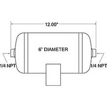 Load image into Gallery viewer, Firestone Air Tank 1 Gallon 6in. x 12in. L (2) 1/4in. NPT Ports 150 PSI Max - Black (WR17609125) Air Tanks Firestone
