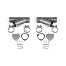 Load image into Gallery viewer, Granatelli 5.0in Aluminized Mild Steel Manual Dual Exhaust Cutout w/Slip Fit &amp; Band Clamps Exhaust Cutouts Granatelli Motor Sports
