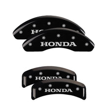 Load image into Gallery viewer, MGP 4 Caliper Covers Engraved Front &amp; Rear Vtech Black finish silver ch Caliper Covers MGP
