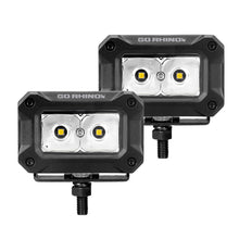 Load image into Gallery viewer, Go Rhino Xplor Bright Series Rectangle LED Spot Light Kit (Surface/Thread Stud Mnt) 3x2 - Blk (Pair) Light Bars &amp; Cubes Go Rhino   
