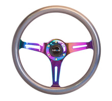 Load image into Gallery viewer, NRG Classic Wood Grain Steering Wheel (350mm) Chameleon/Pearlescent Paint Grip w/Neochrome 3-Spoke Steering Wheels NRG
