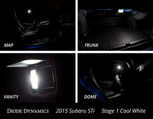 Load image into Gallery viewer, Diode Dynamics 15-19 Subaru WRX Interior Light Kit Stage 1 - Blue Bulbs Diode Dynamics   

