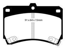 Load image into Gallery viewer, EBC 94-97 Ford Aspire 1.3 manual Yellowstuff Front Brake Pads Brake Pads - Performance EBC   
