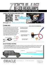 Load image into Gallery viewer, Oracle Oculus 7in Bi-LED Projector Headlights for Jeep Wrangler JK - 6000K SEE WARRANTY Headlights ORACLE Lighting
