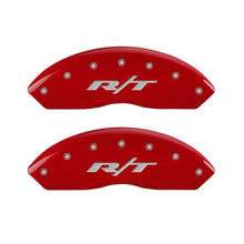 Load image into Gallery viewer, MGP 4 Caliper Covers Engraved Front &amp; Rear RT Red finish silver ch Caliper Covers MGP

