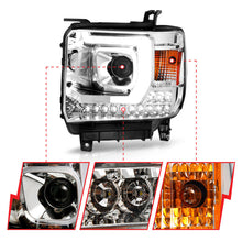 Load image into Gallery viewer, ANZO 14-15 GMC Sierra 1500/2500HD/3500HD Plank Style Projector Headlight - Chrome Housing Headlights ANZO
