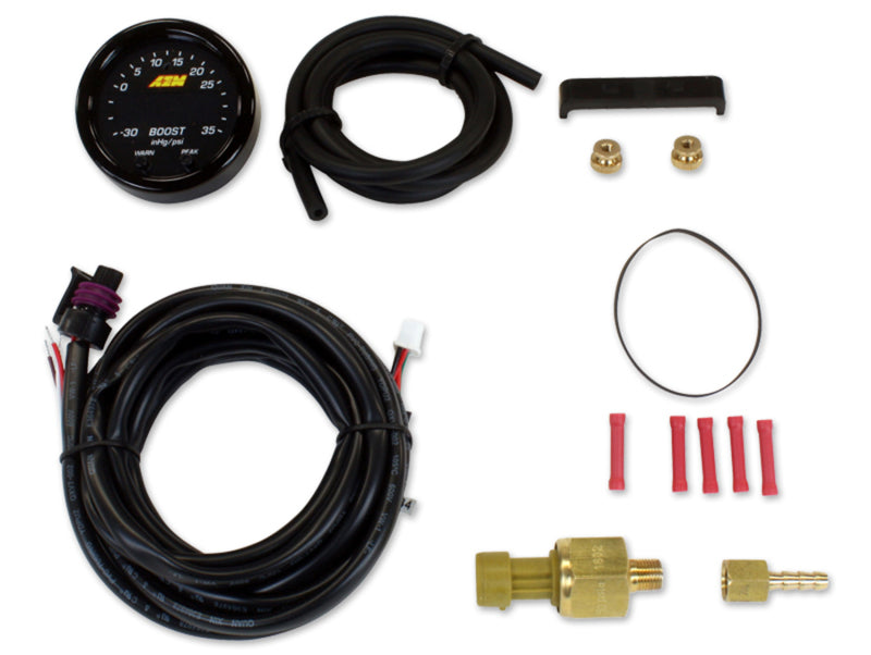 AEM X-Series Boost Pressure -30inHg 60psi Gauge Kit Gauges AEM