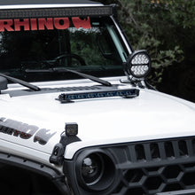 Load image into Gallery viewer, Go Rhino Xplor Blackout Combo Series Sgl Row LED Light Bar w/Amber (Side/Track Mount) 31.5in. - Blk Light Bars &amp; Cubes Go Rhino   
