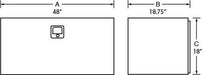 Load image into Gallery viewer, Tradesman Steel Underbody Truck Tool Box (48in.) - Black Truck Boxes &amp; Storage Tradesman
