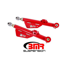Load image into Gallery viewer, BMR 79-98 Fox Mustang On-Car Adj. Lower Control Arms / Rod End Combo (Polyurethane) - Red Control Arms BMR Suspension
