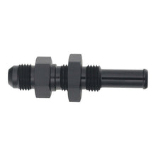 Load image into Gallery viewer, DeatschWerks 6AN Male Flare to Straight 3/8in Single Hose Barb - Anodized Matte Black Fittings DeatschWerks
