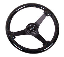 Load image into Gallery viewer, NRG Reinforced Steering Wheel (350mm / 3in Deep) Classic Blk Sparkle Wood Grain w/Blk 3-Spoke Center Steering Wheels NRG

