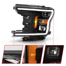 Load image into Gallery viewer, ANZO 2018-2019 Ford F-150 Projector Plank Style H.L. Black Amber (Without Switchback) Headlights ANZO
