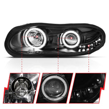 Load image into Gallery viewer, ANZO 1998-2002 Chevrolet Camaro Projector Headlights w/ Halo Black Headlights ANZO
