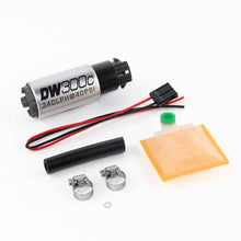 Load image into Gallery viewer, DeatschWerks DWK9-309-1000 DeatschWerks 340lph DW300C Compact Fuel Pump w/ Universal Install Kit (w/ Mounting Clips)
