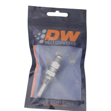 Load image into Gallery viewer, DeatschWerks DWK6-02-0739 DeatschWerks 6AN Male Flare to Straight 5/16in Single Hose Barb - Anodized DW Titanium
