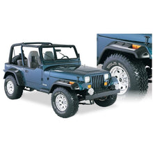Load image into Gallery viewer, Bushwacker 87-95 Jeep Wrangler Cutout Style Flares 4pc Cutting Optional Not Renegade - Black Fender Flares Bushwacker
