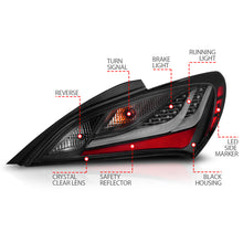 Load image into Gallery viewer, ANZO 10-13 Hyundai Genesis 2DR LED Taillights Smoke Tail Lights ANZO
