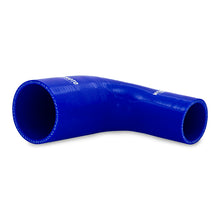 Load image into Gallery viewer, Mishimoto Silicone Reducer Coupler 90 Degree 2in to 3in - Blue Silicone Couplers &amp; Hoses Mishimoto
