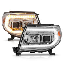Load image into Gallery viewer, ANZO 05-11 Toyota Tacoma Projector Headlights w/Light Bar Switchback Chrome Housing Headlights ANZO
