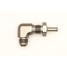 Load image into Gallery viewer, DeatschWerks 8AN Male Flare To 5/16in. Male Barb Bulkhead Adapter 90-Degree (Incl. Nut) Fittings DeatschWerks
