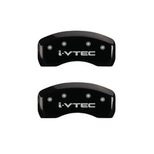 Load image into Gallery viewer, MGP 4 Caliper Covers Engraved Front &amp; Rear i-Vtec Black finish silver ch Caliper Covers MGP
