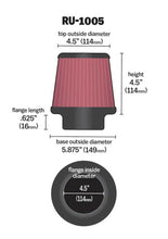 Load image into Gallery viewer, K&amp;N Filter Universal X Stream Clamp-On 4-1/2in Flange 5-7/8in Base 4-1/2in Top 4-1/2in Height Air Filters - Universal Fit K&amp;N Engineering   
