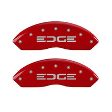 Load image into Gallery viewer, MGP 4 Caliper Covers Engraved Front &amp; Rear Edge Red finish silver ch Caliper Covers MGP
