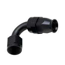 Load image into Gallery viewer, DeatschWerks 8 AN Female Flare Swivel 120-Degree Hose End PTFE - Anodized Matte Black Fittings DeatschWerks
