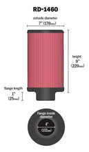 Load image into Gallery viewer, K&amp;N Universal Air Filter 4in Flange ID 7in OD 9in Height Air Filters - Universal Fit K&amp;N Engineering   
