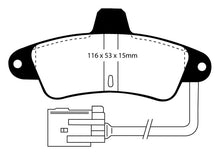 Load image into Gallery viewer, EBC 95-00 Ford Contour 2.0 Yellowstuff Rear Brake Pads Brake Pads - Performance EBC   
