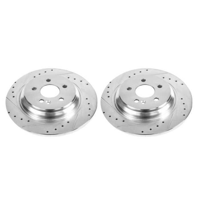 Power Stop 00-03 Mercedes-Benz ML55 AMG Rear Evolution Drilled & Slotted Rotors - Pair Brake Rotors - Slot & Drilled PowerStop