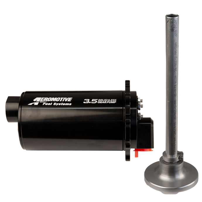 Aeromotive Brushless Spur Gear Fuel Pump w/TVS Controller - Universal - In-Tank - 90 Deg - 3.5gp Fuel Pumps Aeromotive   