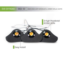 Load image into Gallery viewer, DV8 Offroad DVEGRJL-02 DV8 Offroad 2018+ Jeep JL Grill Amber Marker Lights
