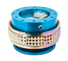 Load image into Gallery viewer, NRG Quick Release Kit - Pyramid Edition - New Blue Body / Neochrome Pyramid Ring Quick Release Adapters NRG
