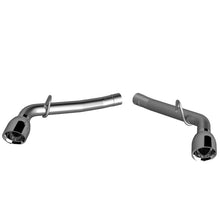 Load image into Gallery viewer, QTP 14-15 Chevrolet Camaro SS 6.2L 304SS Eliminator Muffler Delete Axle Back Exhaust w/4.5in Tips Axle Back QTP
