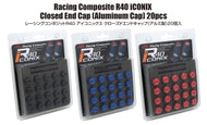 Project Kics 12x1.50 R40 Iconix Aluminum Cap Set - Red (20 Pcs) | WCIA1R
