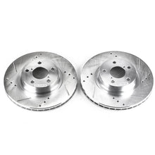 Load image into Gallery viewer, Power Stop 05-06 Saab 9-2X Front Evolution Drilled &amp; Slotted Rotors - Pair Brake Rotors - Slot &amp; Drilled PowerStop   
