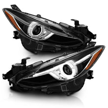 Load image into Gallery viewer, ANZO Projector Headlights With Halo Black w/Amber 14-17 Mazda 3 Headlights ANZO
