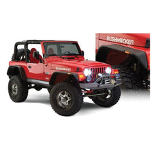 Load image into Gallery viewer, Bushwacker 97-06 Jeep Wrangler Flat Style Flares 4pc - Black Fender Flares Bushwacker
