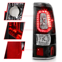 Load image into Gallery viewer, ANZO 1999-2002 Chevy Silverado 1500 LED Taillights Plank Style Black w/Clear Lens Tail Lights ANZO
