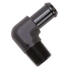 Load image into Gallery viewer, Edelbrock Hose End 90-Deg 1/2In NPT to 5/8In Barb Black Anodize Fittings Edelbrock
