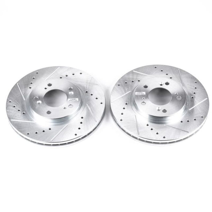 Power Stop 99-04 Acura RL Front Evolution Drilled & Slotted Rotors - Pair Brake Rotors - Slot & Drilled PowerStop   