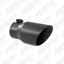 Load image into Gallery viewer, MBRP Tip 3in Round x 4in Inlet OD Dual Walled Angled Black Tip - Fits all 3in Exhausts Tips MBRP
