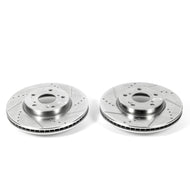 Power Stop 13-19 Honda Accord Front Evolution Drilled & Slotted Rotors - Pair Brake Rotors - Slot & Drilled PowerStop   