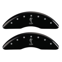 Load image into Gallery viewer, MGP 4 Caliper Covers Engraved Front &amp; Rear Tiffany Snake Black finish silver ch Caliper Covers MGP
