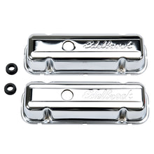 Load image into Gallery viewer, Edelbrock Valve Cover Signature Series Buick 1977 and Later 3 8L and 4 1L V6 Chrome Valve Covers Edelbrock
