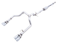 AWE Tuning 4th Gen GM 1500 5.3L 0FG Catback Split Rear Exit (w/ Bumper Cutouts) - Quad Chrome Tips Catback AWE Tuning   