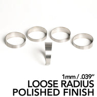 Ticon Industries 3.5in 45 Degree 1.65D CLR 1mm/.039in Wall Polished Titanium Pie Cuts - 5pk | 109-08901-2003